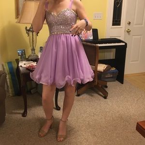 Lavender hoco dress